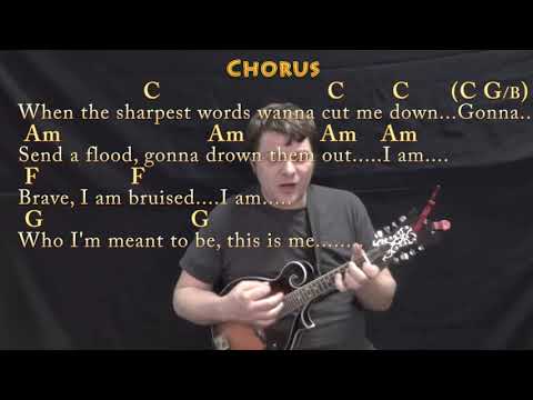 This Is Me (The Greatest Showman) Mandolin Cover Lesson in C with Chords/Lyrics