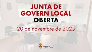 Junta de Govern Local oberta del 20 de novembre de 2025