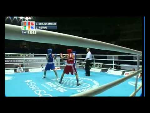 Bantam (56kg) R16- Dorjnyambuu Otgondalai (MGL) VS Nevin John (IRL) -2011 AIBA World Champs