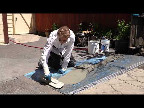 Resurface uneven concrete with stucco Video