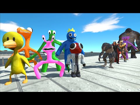 X6 Rainbow Friends Lava Death Run - Animal Revolt Battle Simulator