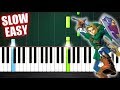 The Legend of Zelda Theme - SLOW EASY Piano Tutorial by PlutaX