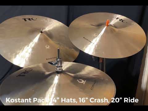 TRC Kostant by Constantine Cymbals Cymbal Pack 14” Hats, 16” Crash, 20” Ride