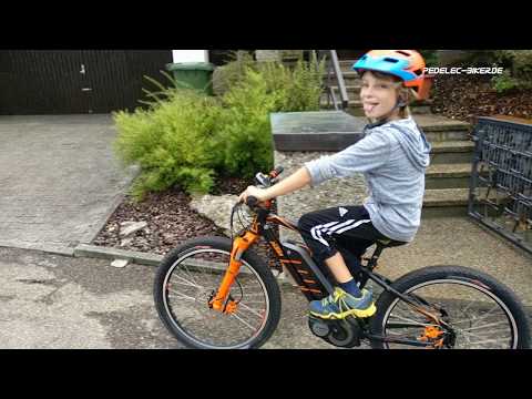 8-Jähriger unterwegs auf dem KTM Macina Mini Me 24 eMTB