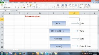 Automatic update of date in excel with function (shortcut to insert date & time)