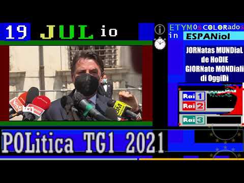 TG1 sera 19 LUGLio 2021 POLitica: 1° incontro Draghi e Conte, sul tavolo agenda del governo