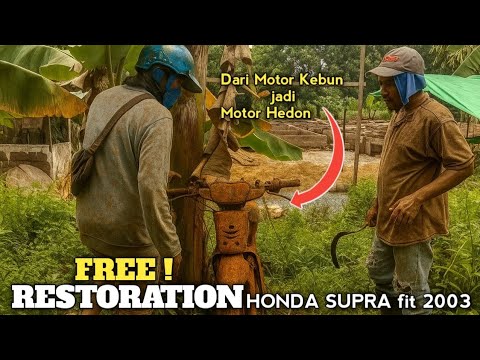 FREE RESTORATION - HONDA SUPRA FIT 2003 - from a garden motorbike to a cool motorbike