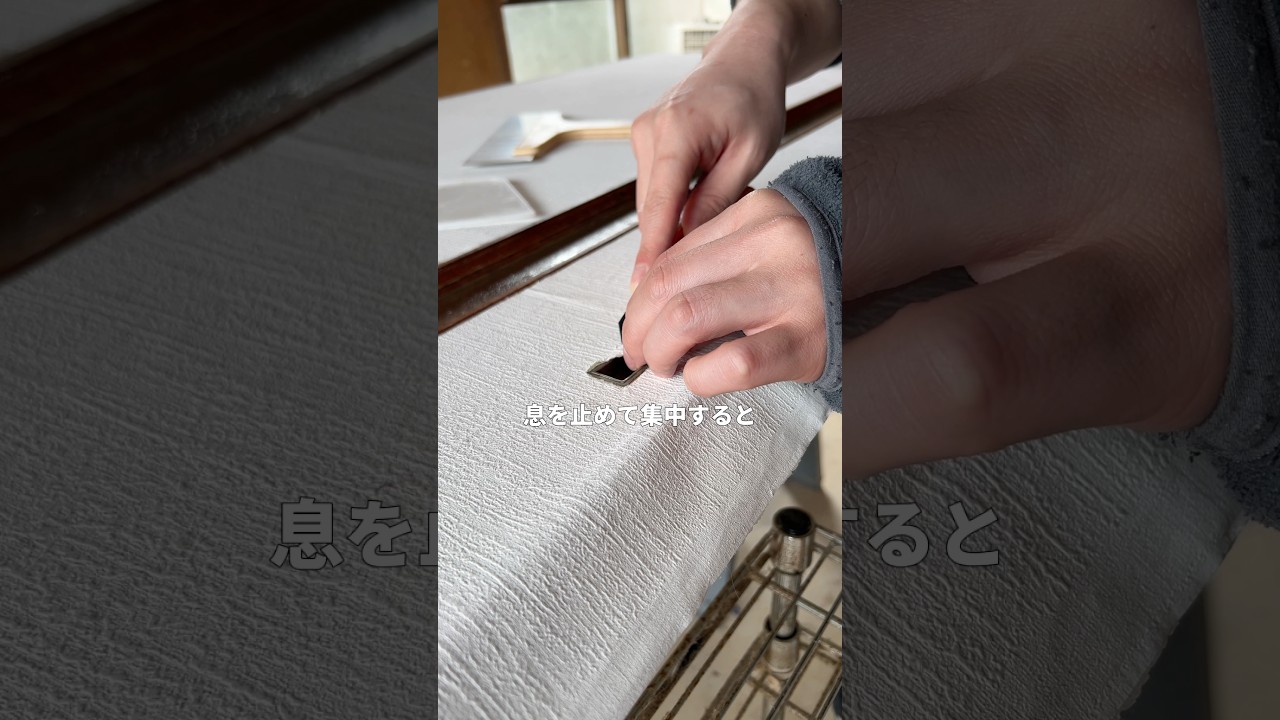 ドアパンされて穴が空いたので、補修しました。#diy