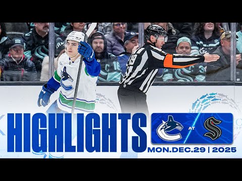 Game in 10 | Vancouver Canucks at Seattle Kraken Highlights (Dec 29, 2025)