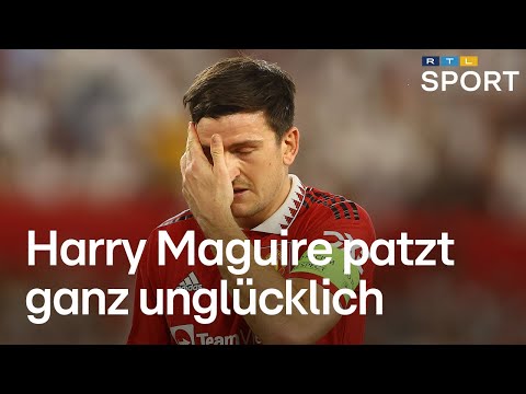 Harry Maguire patzt ganz unglücklich #UEL #Fußball #ManchesterUnited