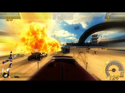 FlatOut 2 - racing with 100 cars is complete madness!