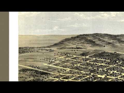 Leavenworth Kansas 1869 Panoramic Bird's Eye View Map 6622