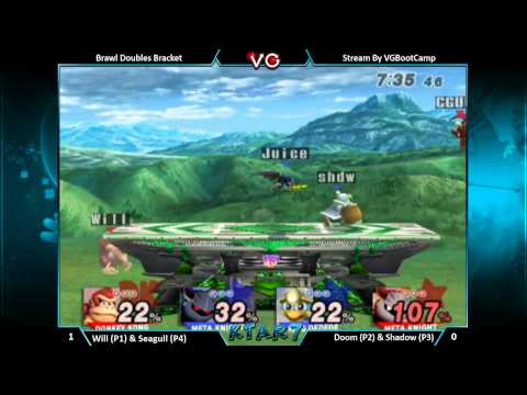 KTAR 7 - Will & Seagull Vs. Juice Doom and Juice Shadow - Super Smash Brawl Doubles Bracket - SSBB