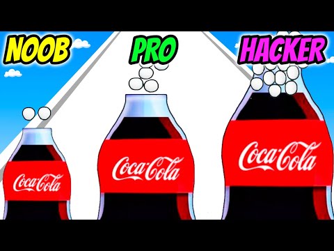 Coca Cola and Mentos (Drop and Explode) - NOOB vs PRO vs HACKER