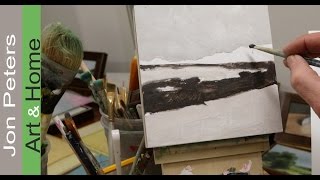 Paint by Numbers Painting lesson, Winter Storm Huber Woods