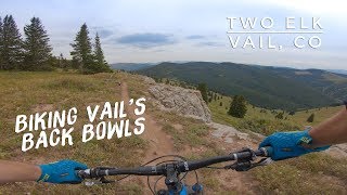 Biking through Vail's Back Bowls