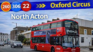West London to the West End 🚌 | Bus 260, 306 & 22 Scenic Ride to Oxford Circus