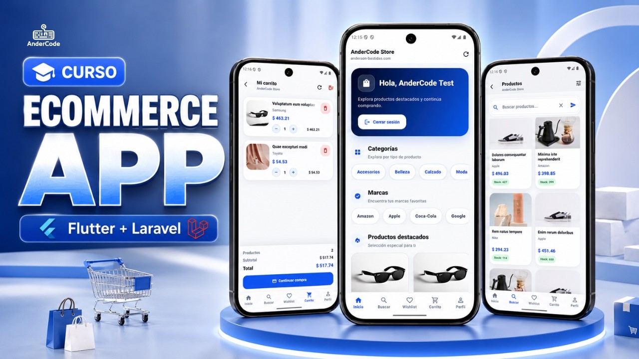 Crea una App Ecommerce con Flutter y Laravel Backend desde Cero