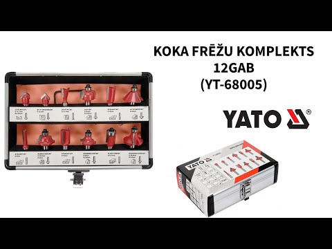 Фрезы YATO по дереву 8 мм, 12 шт. с шпинделем (YT-68005) Фрезы YATO по дереву 8 мм, 12 шт. с шпинделем (YT-68005)