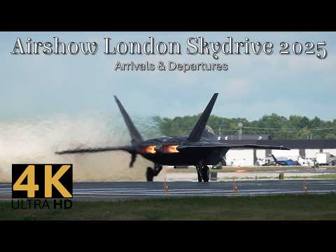 [4K] Pure Fighting Jets and Tanker Arrivals & Departures | Airshow London Skydrive 2025