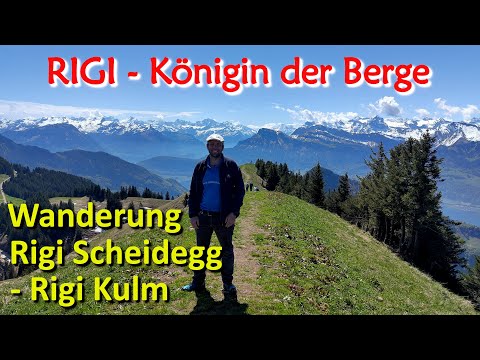 Panorama-Wanderung auf der Rigi (Königin der Berge) oberhalb des Vierwaldstätter See in der Schweiz