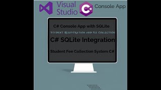 Student Registration and Fee Collection Visual Studio  Net C# Console App with SQLite, #sqlite