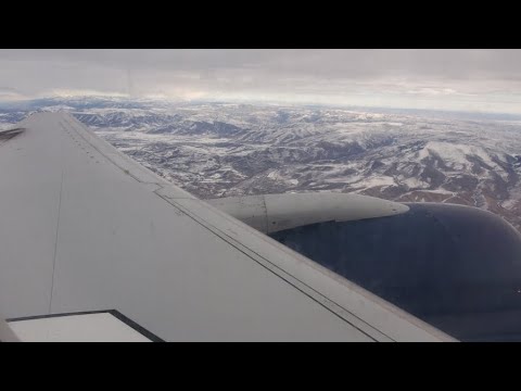 Delta 757-200 NO Winglets!! Snowcapped Salt Lake City Takeoff