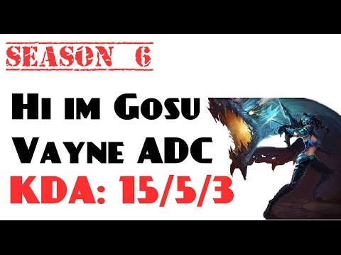 NA Challenger LOL - Hi im Gosu - Vayne ADC vs Lucian (Feb 18, 2016)