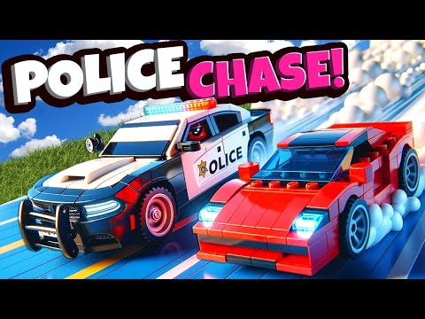 Cops VS Robbers Lego Police Chase Ends in BIG CRASHES in Brick Rigs Multiplayer!