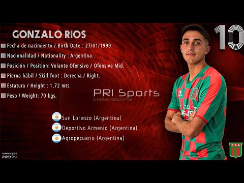 Gonzalo Rios #10 // Volante Ofensivo - Ofensive Mid // Agropecuario 2021