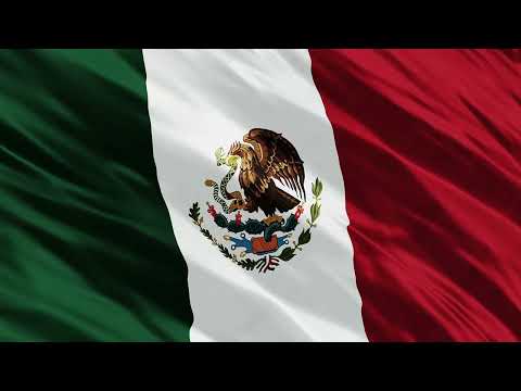 Mexican Flag waving background 4K video free download