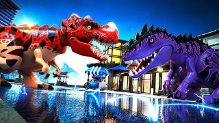 O PODER DA OBSIDIANA! Indominus Rex LVL 40 vs Ceratossauro (LEGO Jurassic World)