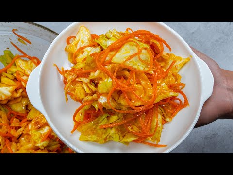 1 cabbage and 1 carrot - korean salad that everyone likes!