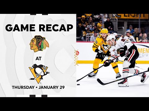 Blackhawks at Penguins Game Highlights | 1.29.26