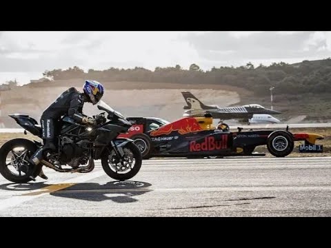 Kawasaki Ninja H2R Vs F1 Car Vs F16 Jet Vs Super-Cars Vs PrivateJet Drag Race - The Ultimate Race