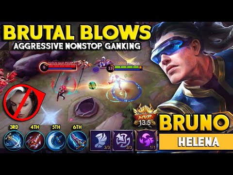 You all Pathetic and Weak! Top Global Bruno Imba Build 2021 Mobile Legends by Helena | Bruno Revamp