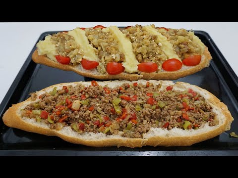 , title : 'Roasting on the Bread Bed Recipe | Potato and Eggplant Coated | different recipes with minced meat'