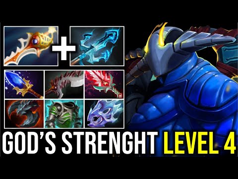 GOD STRENGHT LEVEL 4..!! Trident + Divine Rapier Mega Comeback 7.25 | Dota 2
