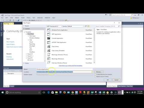 01 Creating A New Visual Basic Program