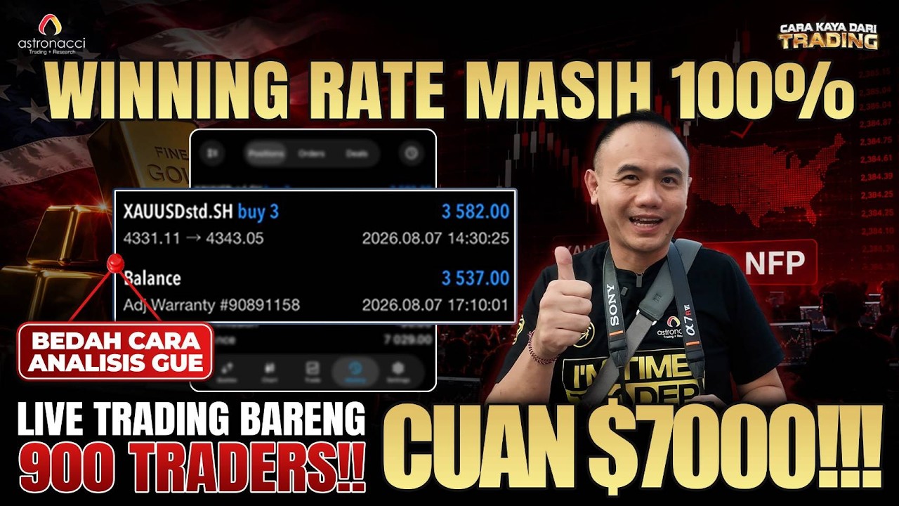 Berbagi jurus trading Gold NFP gue! $7,000 Profit bareng 900 Traders