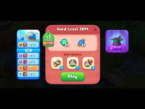 Gardenscapes HARD LEVEL 3094 part I NO BOOSTERS