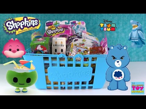 Shopkins Big Blue Basket of Blind Bags #4 | Moofia Disney Unicornos Opening | PSToyReviews