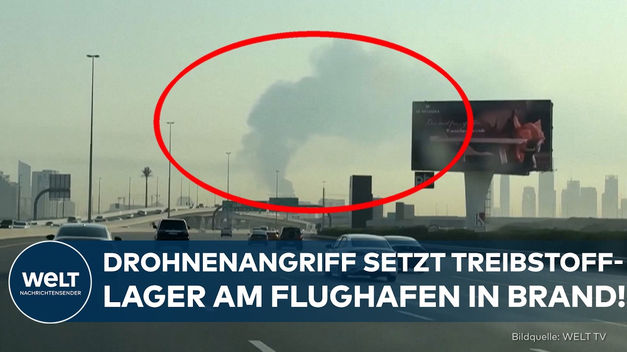 DUBAI: Drohnenangriff trifft Treibstofflager am Flughafen und löst Großbrand aus!