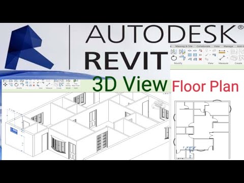 #14How to create a Floor plan in Revit Architecture Software with 3D View Part-1[Revit Tutorial -14]