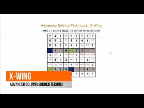 Advanced Solving Sudoku Technique - X-Wing