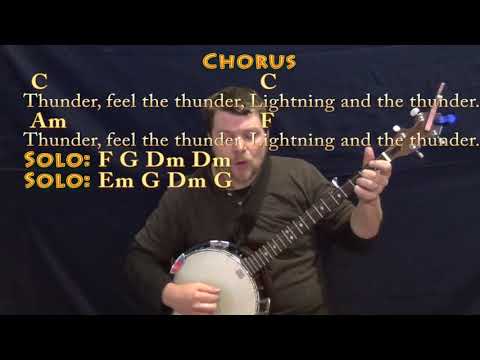 Thunder (Imagine Dragons) Banjo Cover Lesson in C with Chords/Lyrics