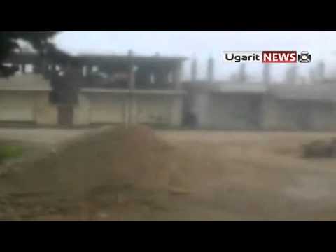 تدمير دبابة بعد استهدفها من قبل كتيبة شهداء حيالين في حيالين في محافظة حماة