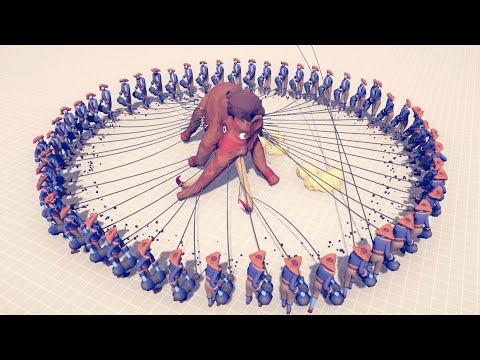 50x Harpooners vs Every Unit #1! Totally Accurate Battle Simulator (TABS)