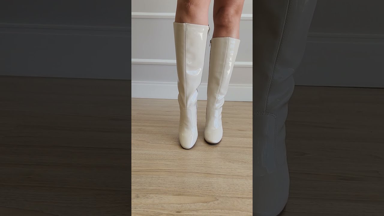 Watch Now Bota Feminina Cano Longo Briana Verniz Off White Damannu Shoes Bota Feminina Cano Longo Briana Verniz Off White Damannu Shoes