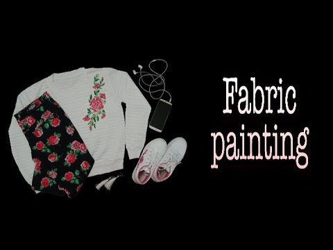 Fabric Painting | Rose Flower Painting | Rutuja Jadhav